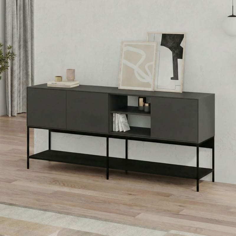 Kenvor Konsoll 180x80x40 cm - Antrasitt, Wood Black, Svart - Møbler - Bord - Avlastningsbord - Gangbord