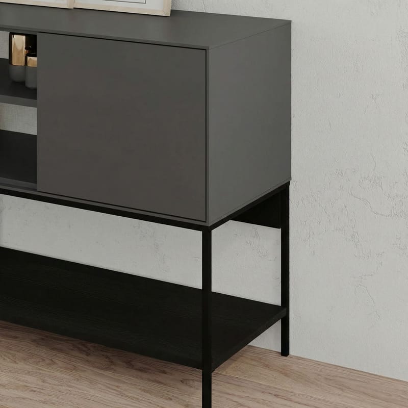 Kenvor Konsoll 180x80x40 cm - Antrasitt, Wood Black, Svart - Møbler - Bord - Avlastningsbord - Gangbord