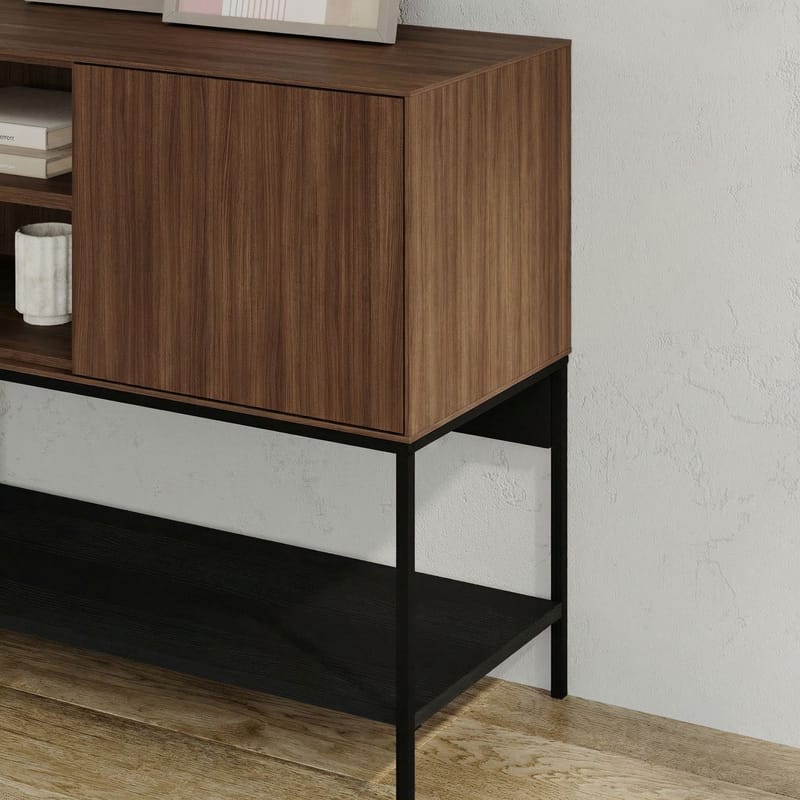 Kenvor Konsoll 180x80x40 cm - Milano Walnut, Wood Black, Black - Møbler - Bord - Avlastningsbord - Gangbord