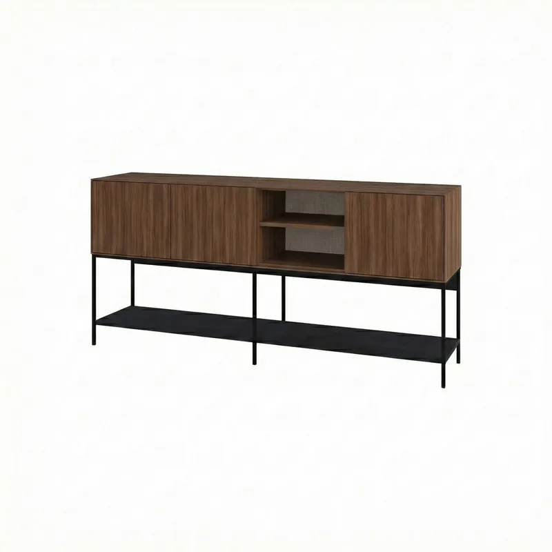 Kenvor Konsoll 180x80x40 cm - Milano Walnut, Wood Black, Black - Møbler - Bord - Avlastningsbord - Gangbord