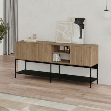 Kenvor Konsoll 180x80x40 cm - Naturlig eik, tre-svart, svart - Møbler - Bord - Avlastningsbord - Gangbord