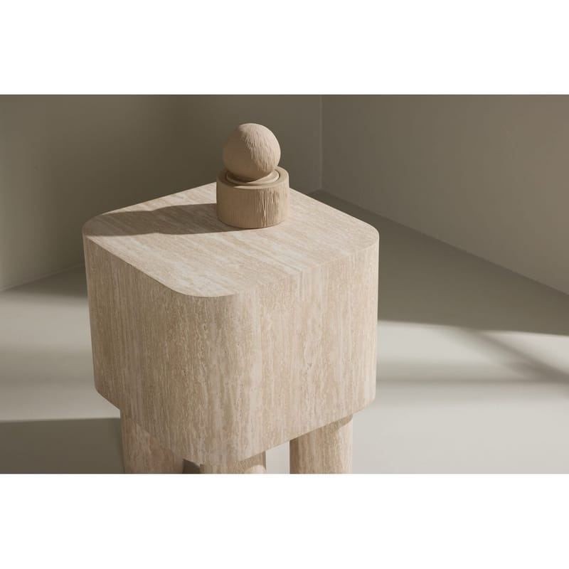 Klirou Sidebord 40 cm - Beige - Møbler - Bord - Avlastningsbord - Lampebord & sidebord