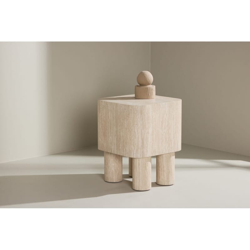 Klirou Sidebord 40 cm - Beige - Møbler - Bord - Avlastningsbord - Lampebord & sidebord