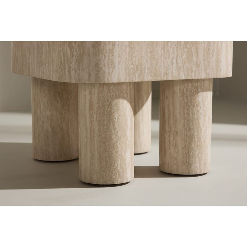 Klirou Sidebord 40 cm - Beige - Møbler - Bord - Avlastningsbord - Lampebord & sidebord