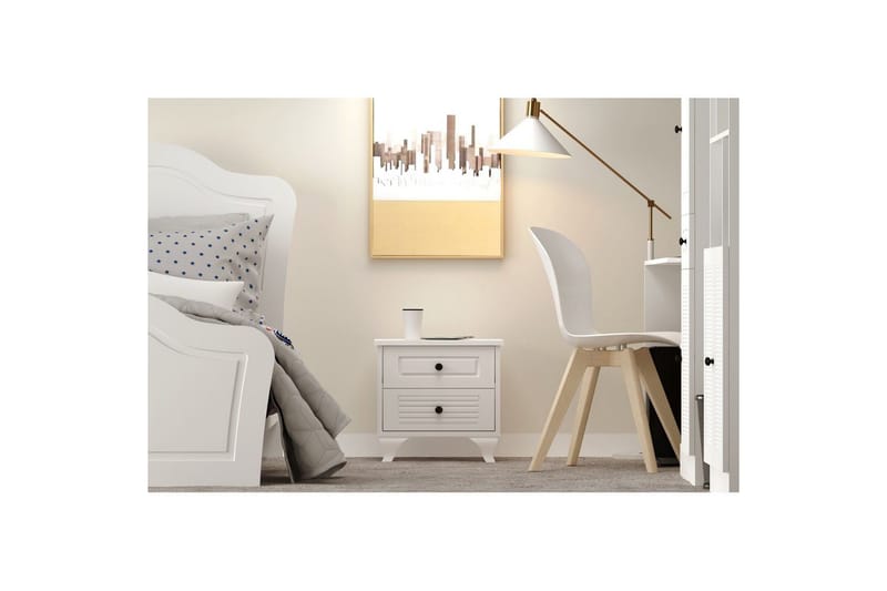Klyros Nattbord 45 cm - Matt Hvit - Møbler - Bord - Avlastningsbord - Sengebord & nattbord