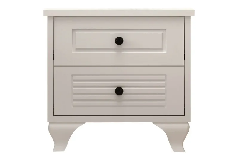 Klyros Nattbord 45 cm, Matt Hvit