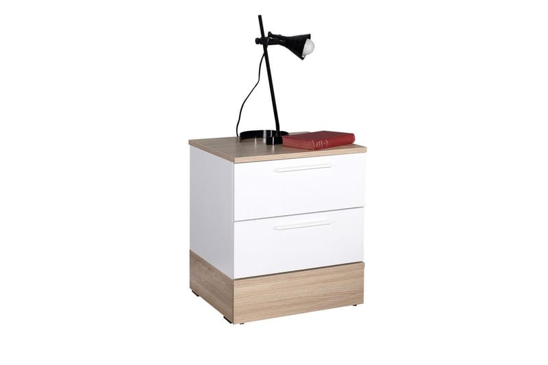 KMD Nattbord 45 cm - Eik/Hvit - Møbler - Bord - Avlastningsbord - Sengebord & nattbord