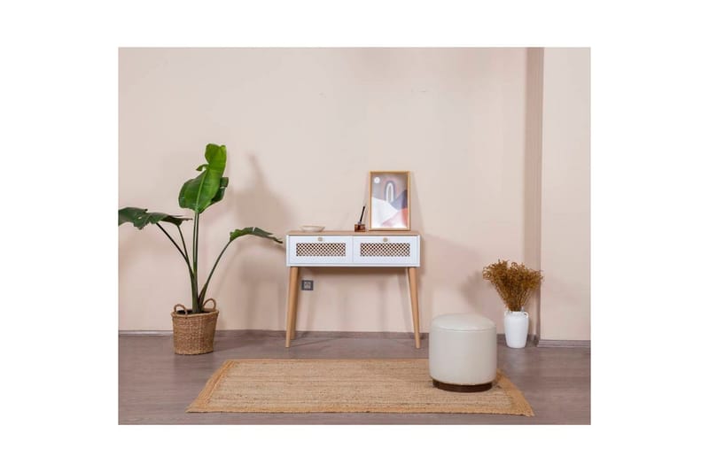 Kommode Goose Hvit / Eik - Mellomfarget tre/Hvit - Møbler - Bord - Avlastningsbord - Gangbord