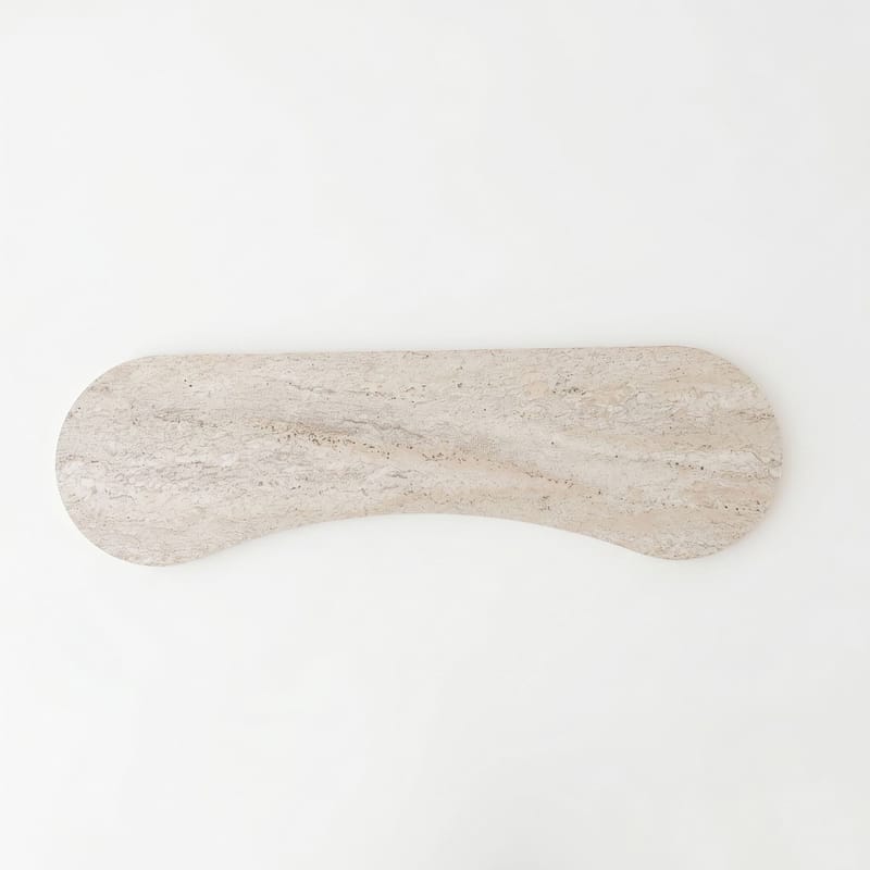 Kommode Homitis Zen (120 x 75 x 35 cm) Travertin valnøtt - Travertin og valnøtt - Møbler - Bord - Avlastningsbord - Lampebord & sidebord