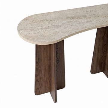Kommode Homitis Zen (120 x 75 x 35 cm) Travertin valnøtt - Travertin og valnøtt - Møbler - Bord - Avlastningsbord - Lampebord & sidebord