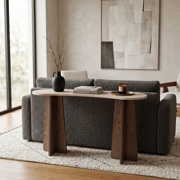 Kommode Homitis Zen (120 x 75 x 35 cm) Travertin valnøtt - Travertin og valnøtt - Møbler - Bord - Avlastningsbord - Lampebord & sidebord