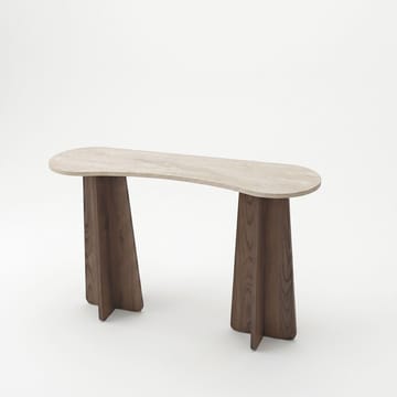 Kommode Homitis Zen (120 x 75 x 35 cm) Travertin valnøtt - Travertin og valnøtt - Møbler - Bord - Avlastningsbord - Lampebord & sidebord