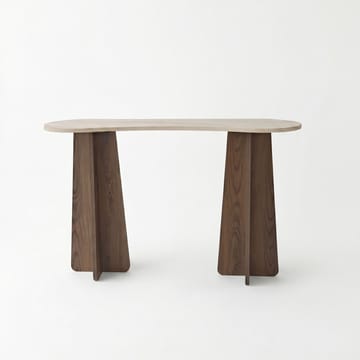Kommode Homitis Zen (120 x 75 x 35 cm) Travertin valnøtt - Travertin og valnøtt - Møbler - Bord - Avlastningsbord - Lampebord & sidebord