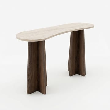 Kommode Homitis Zen (120 x 75 x 35 cm) Travertin valnøtt - Travertin og valnøtt - Møbler - Bord - Avlastningsbord - Lampebord & sidebord