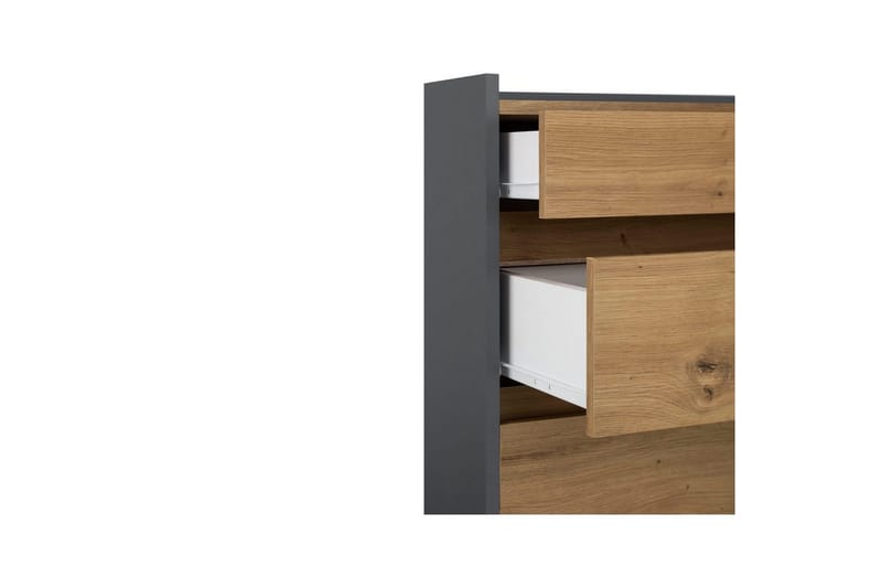 Kommode Kosmo Antrasitt/Eik, 4 skuffer - Antrasitt/Eik, 4 skuffer - Oppbevaring - Oppbevaringsmøbler - Kommode - Entrekommode