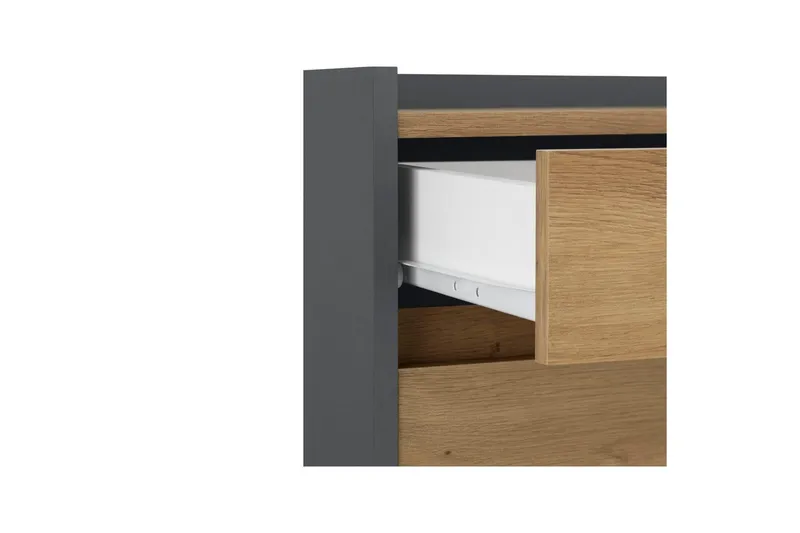 Kommode Kosmo Antrasitt/Eik, 4 skuffer - Antrasitt/Eik, 4 skuffer - Møbler - Bord - Avlastningsbord - Gangbord