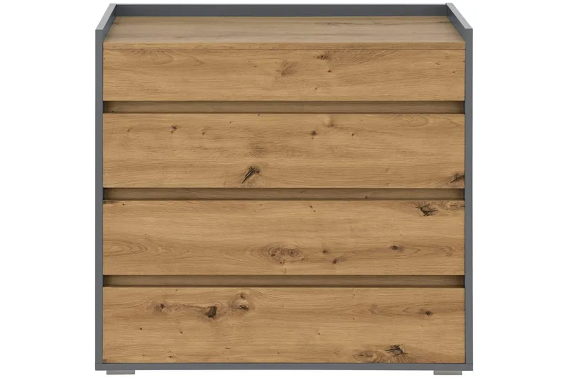 Kommode Kosmo Antrasitt/Eik, 4 skuffer - Antrasitt/Eik, 4 skuffer - Møbler - Bord - Avlastningsbord - Gangbord
