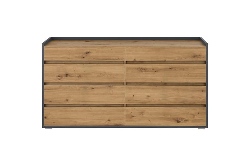 Kommode Kosmo Antrasitt/Eik, 8 skuffer - Antrasitt/Eik, 8 skuffer - Møbler - Bord - Avlastningsbord - Gangbord