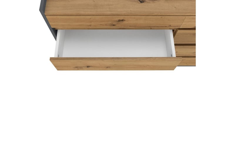 Kommode Kosmo Antrasitt/Eik, 8 skuffer - Antrasitt/Eik, 8 skuffer - Møbler - Bord - Avlastningsbord - Gangbord