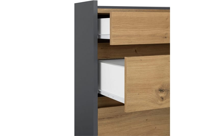 Kommode Kosmo Antrasitt/Eik, 8 skuffer - Antrasitt/Eik, 8 skuffer - Møbler - Bord - Avlastningsbord - Gangbord