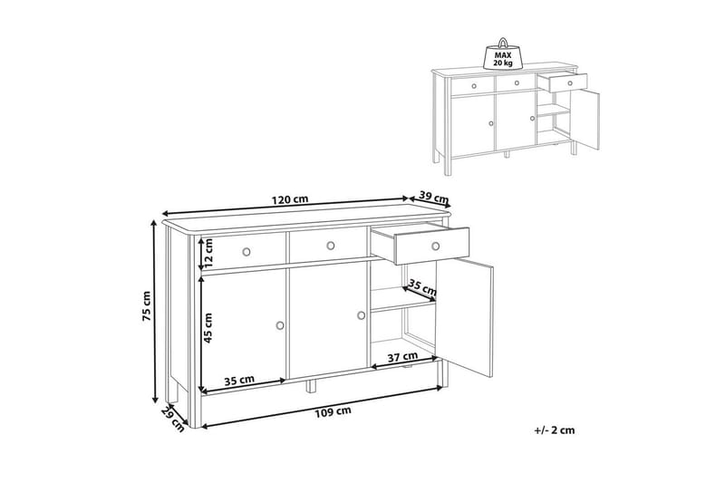 Kommode Olate - Møbler - Bord - Avlastningsbord - Lampebord & sidebord
