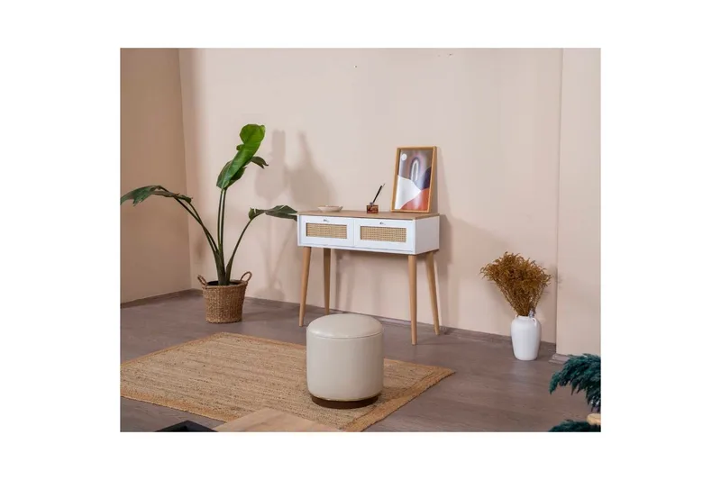 Kommode Terra Hvit / Eik - Hvit/Lysfarget tre - Møbler - Bord - Avlastningsbord - Lampebord & sidebord