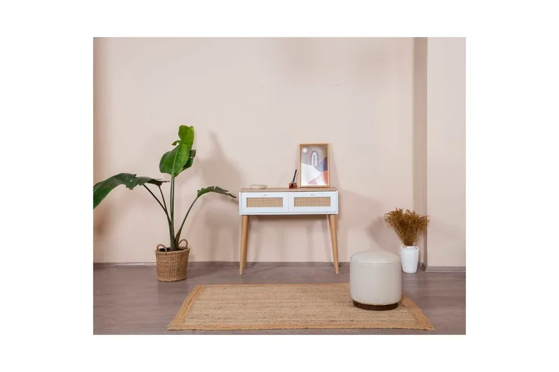 Kommode Terra Hvit / Eik - Hvit/Lysfarget tre - Møbler - Bord - Avlastningsbord - Lampebord & sidebord