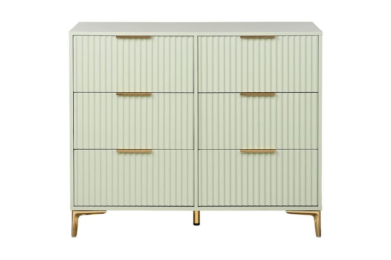 Kommode Walcott Grønn, gull - Grønn, gull - Oppbevaring - Oppbevaringsmøbler - Kommode