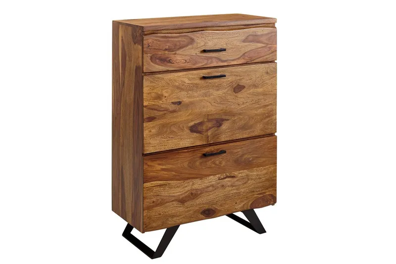 Kommode Wohnling Massivt tre med 5 skuffer trekanthjørne landstil, undefined