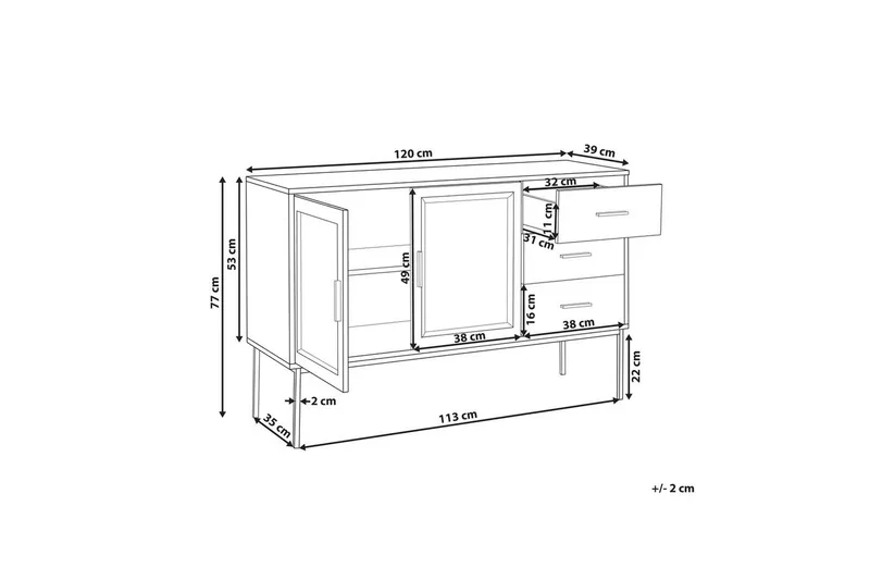 Kommode Pasco - Møbler - Bord - Avlastningsbord - Lampebord & sidebord