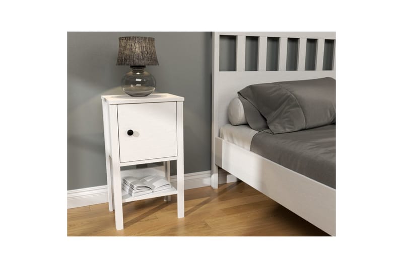 Konrul Nattbord 40 cm - Natur/Hvit - Møbler - Bord - Avlastningsbord - Sengebord & nattbord