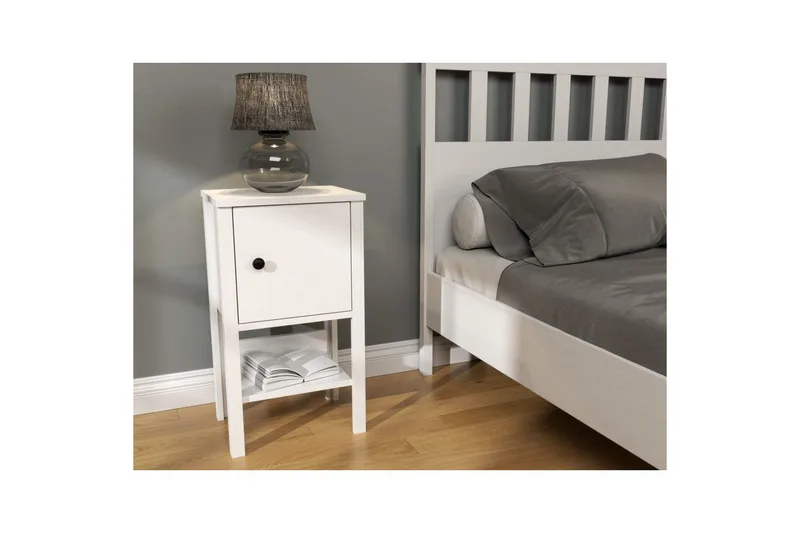 Konrul Nattbord 40 cm - Natur/Hvit - Møbler - Bord - Avlastningsbord - Sengebord & nattbord