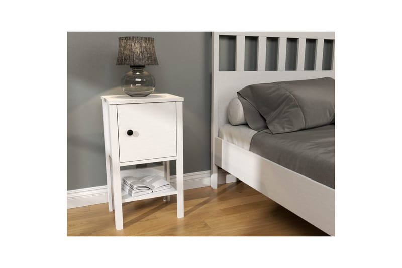 Konrul Nattbord 40 cm - Natur/Hvit - Møbler - Bord - Avlastningsbord - Sengebord & nattbord