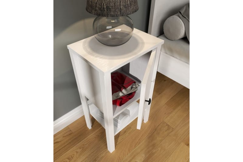 Konrul Nattbord 40 cm - Natur/Hvit - Møbler - Bord - Avlastningsbord - Sengebord & nattbord