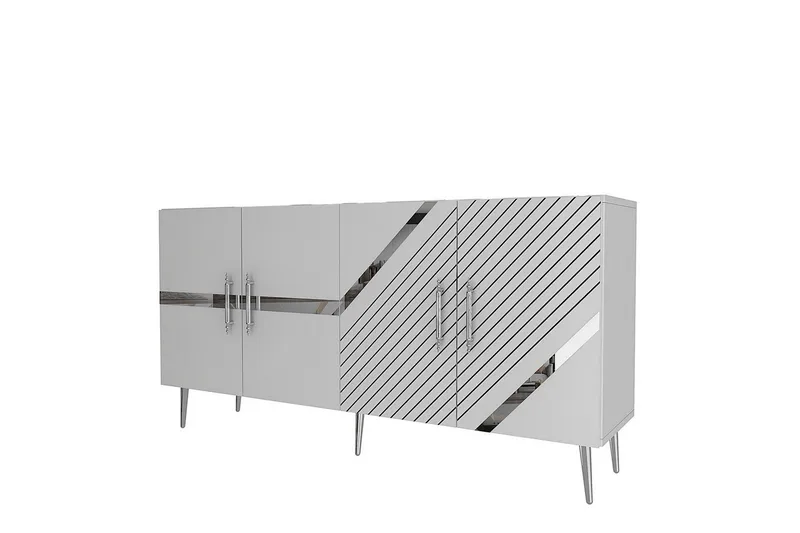 Konsoll Bielany Hvit / Sølv, Hvit / Sølv