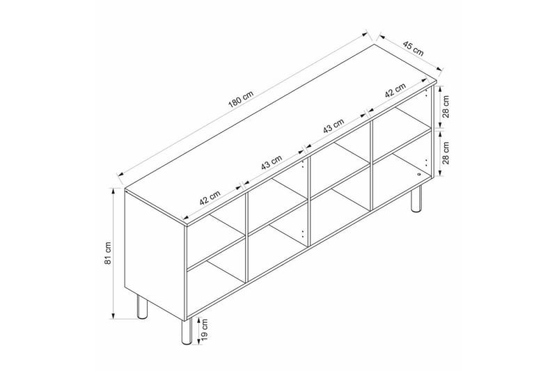 Konsoll Bingdi Hvit - Hvit - Møbler - Bord - Avlastningsbord - Gangbord