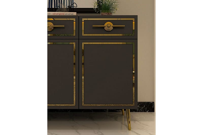 Konsoll Colomieuy Antrasitt / Gull - Antrasitt / Gull - Møbler - Bord - Avlastningsbord - Gangbord