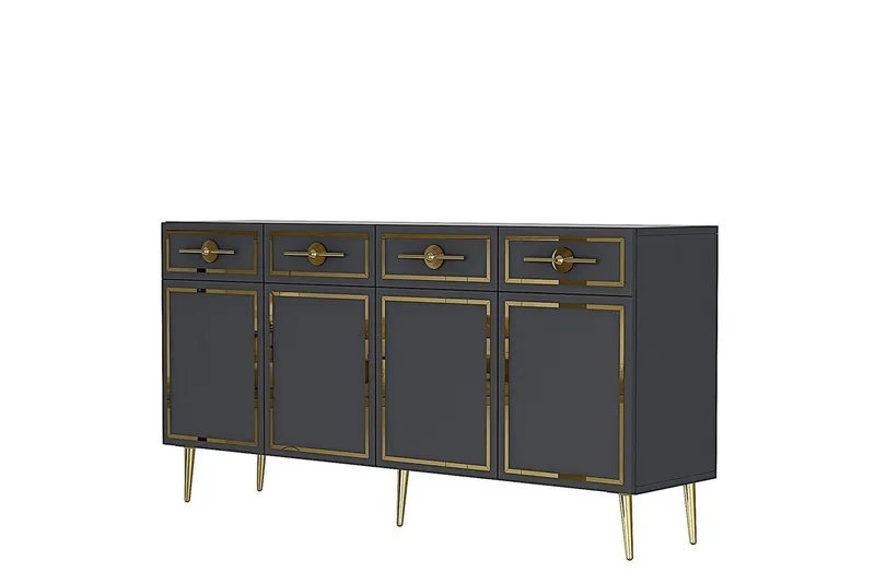 Konsoll Colomieuy Antrasitt / Gull - Antrasitt / Gull - Møbler - Bord - Avlastningsbord - Gangbord