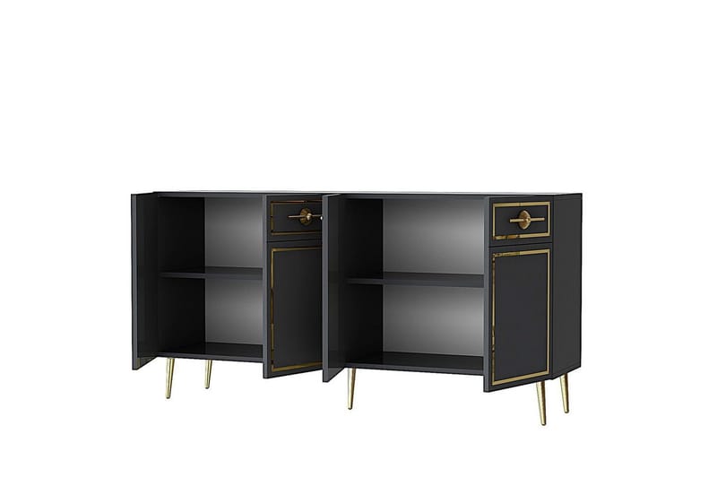 Konsoll Colomieuy Antrasitt / Gull - Antrasitt / Gull - Møbler - Bord - Avlastningsbord - Gangbord