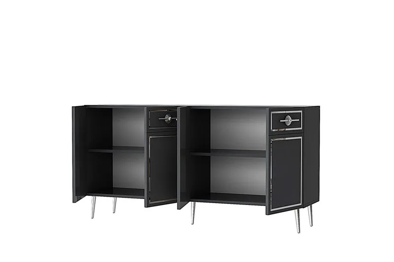 Konsoll Colomieuy Antrasitt / Sølv - Antrasitt / Sølv - Møbler - Bord - Avlastningsbord - Gangbord