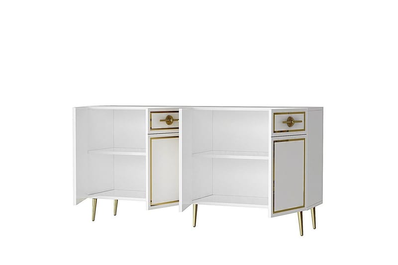 Konsoll Colomieuy Hvit / Gull - Hvit / Gull - Møbler - Bord - Avlastningsbord - Gangbord