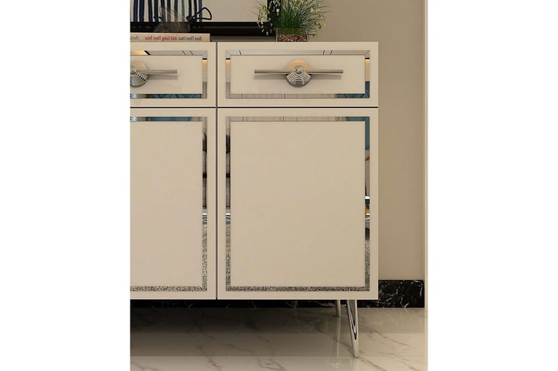 Konsoll Colomieuy Hvit / Sølv - Hvit / Sølv - Møbler - Bord - Avlastningsbord - Gangbord