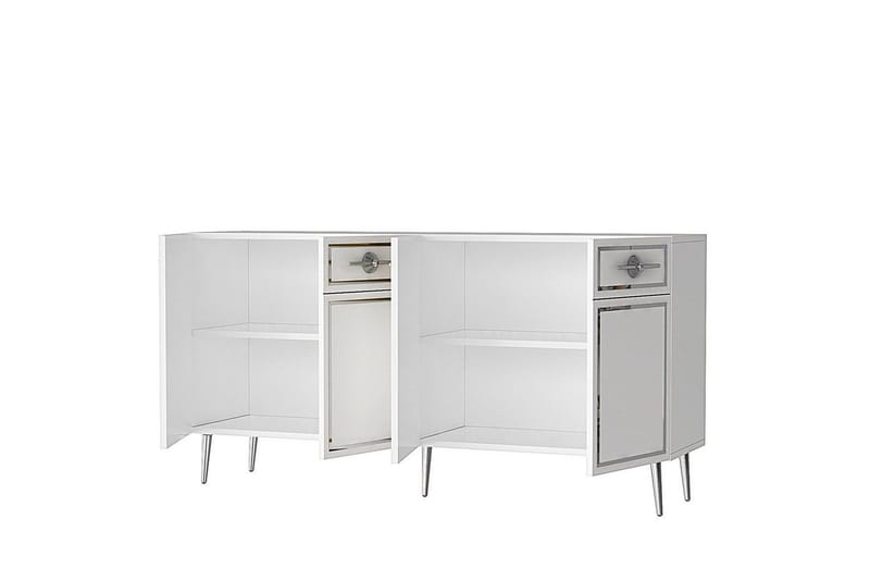 Konsoll Colomieuy Hvit / Sølv - Hvit / Sølv - Møbler - Bord - Avlastningsbord - Gangbord