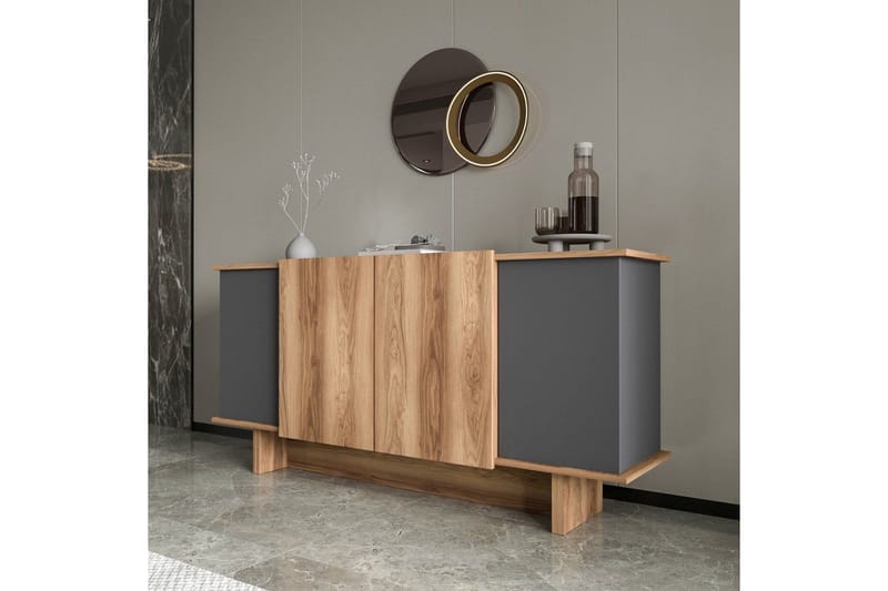 Konsoll Diannare Antrasitt / Valnøtt - Antrasitt / Valnøtt - Møbler - Bord - Avlastningsbord - Gangbord