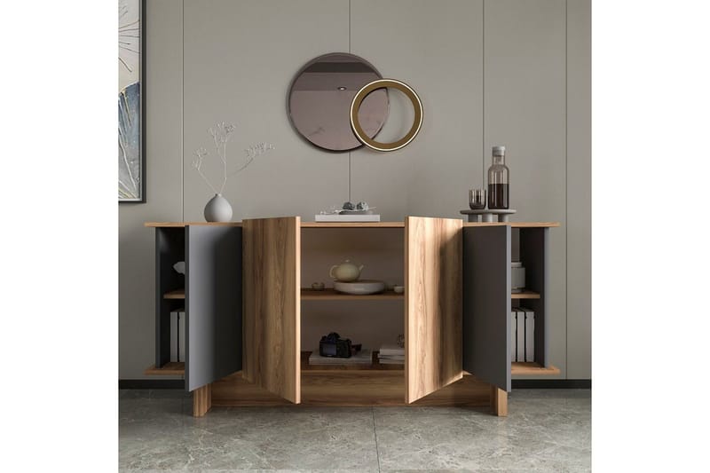 Konsoll Diannare Antrasitt / Valnøtt - Antrasitt / Valnøtt - Møbler - Bord - Avlastningsbord - Gangbord