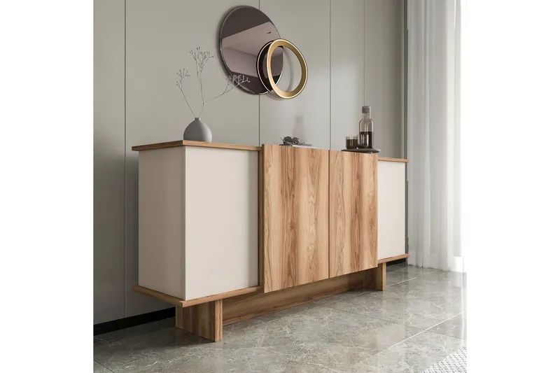 Konsoll Diannare Sand / Valnøtt - Sand / Valnøtt - Møbler - Bord - Avlastningsbord - Gangbord