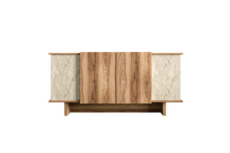 Konsoll Diannare Travertin / Valnøtt - Travertin / Valnøtt - Møbler - Bord - Avlastningsbord - Gangbord