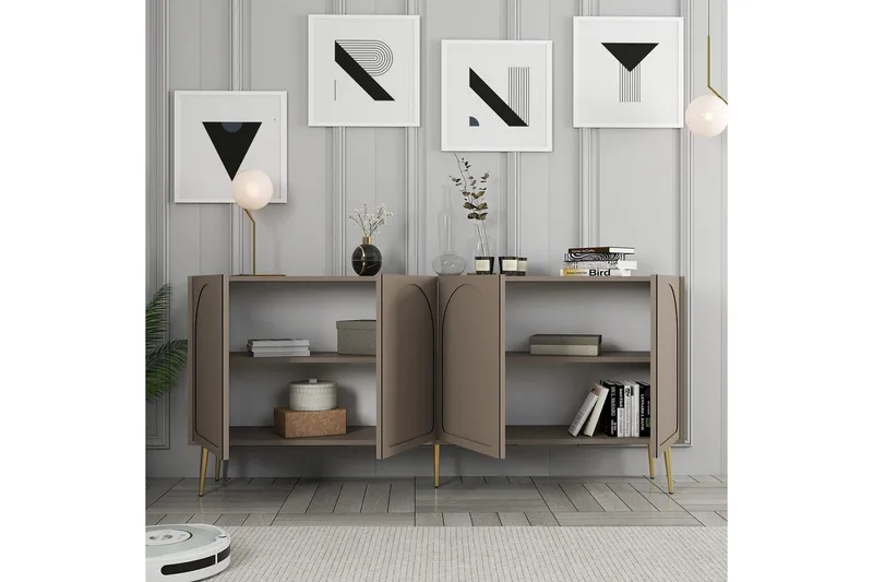 Konsoll Hazim Atlas / Gull - Gull/Multifarget - Møbler - Bord - Avlastningsbord - Gangbord