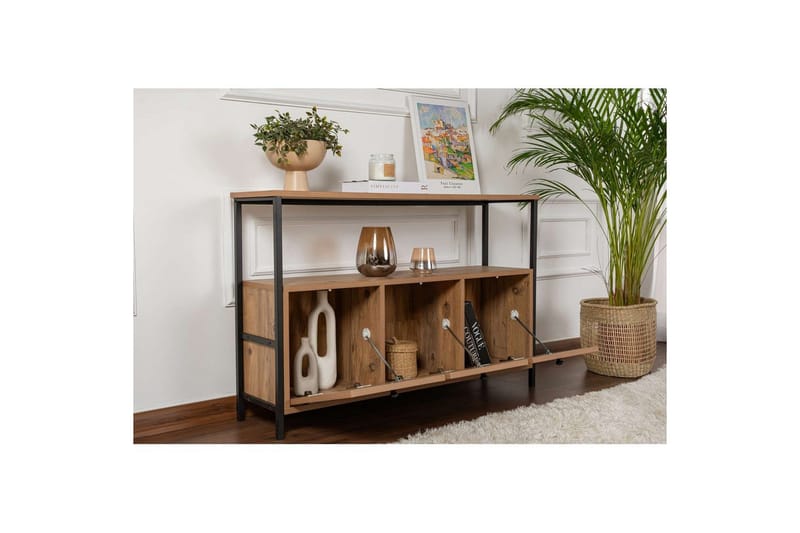 Konsoll Hemani Atlantic Furu Svart - Atlantic Furu Svart - Møbler - Bord - Avlastningsbord - Gangbord