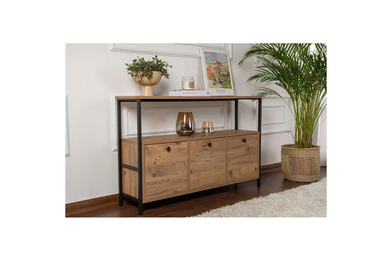 Konsoll Hemani Atlantic Furu Svart - Atlantic Furu Svart - Møbler - Bord - Avlastningsbord - Gangbord